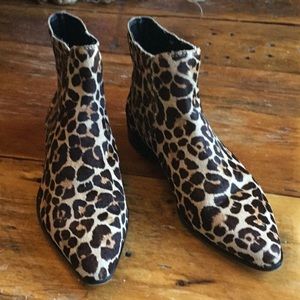 Rebecca Minkoff Leopard Calf Hair Booties